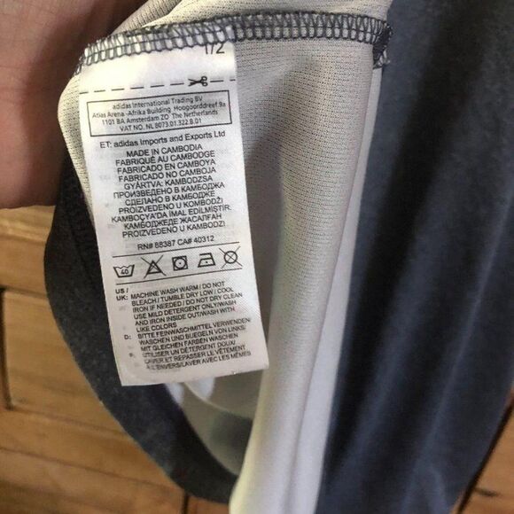 Adidas Mens Gray Climalite Basic Tee Shirt Athletic Workout Casual Size Large - Picture 7 of 9